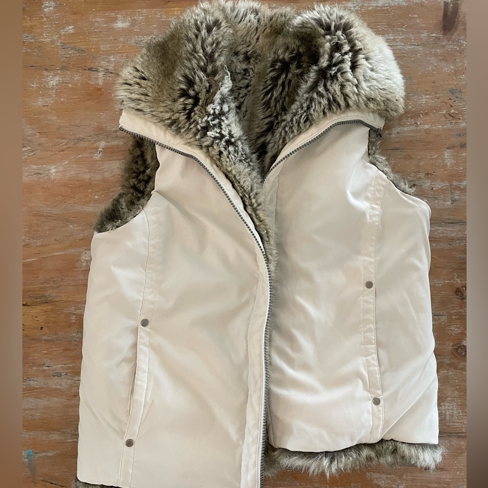 Fur vest double sided